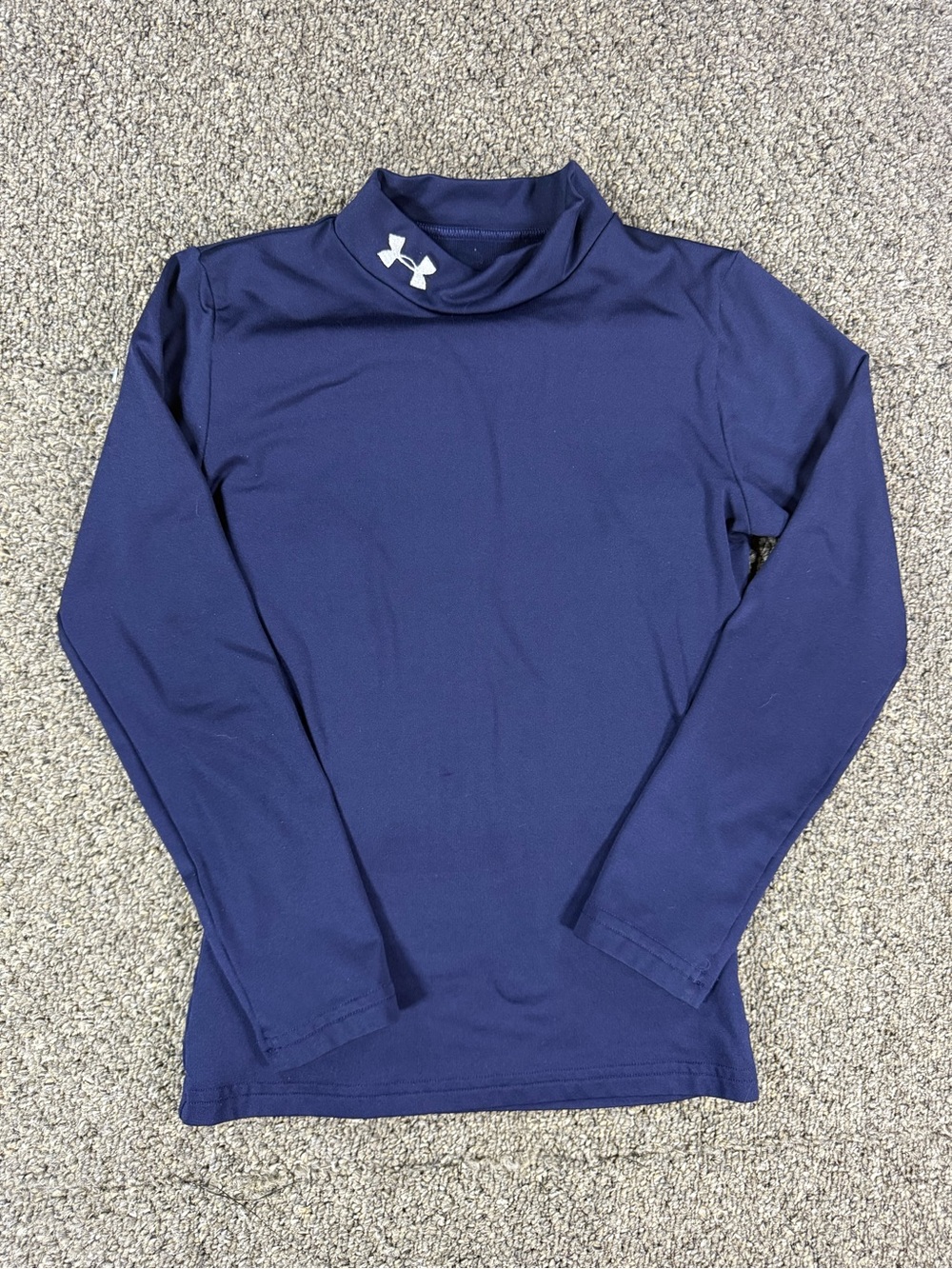 Under Armour Navy Long Sleeve Mock Neck Performance Top
